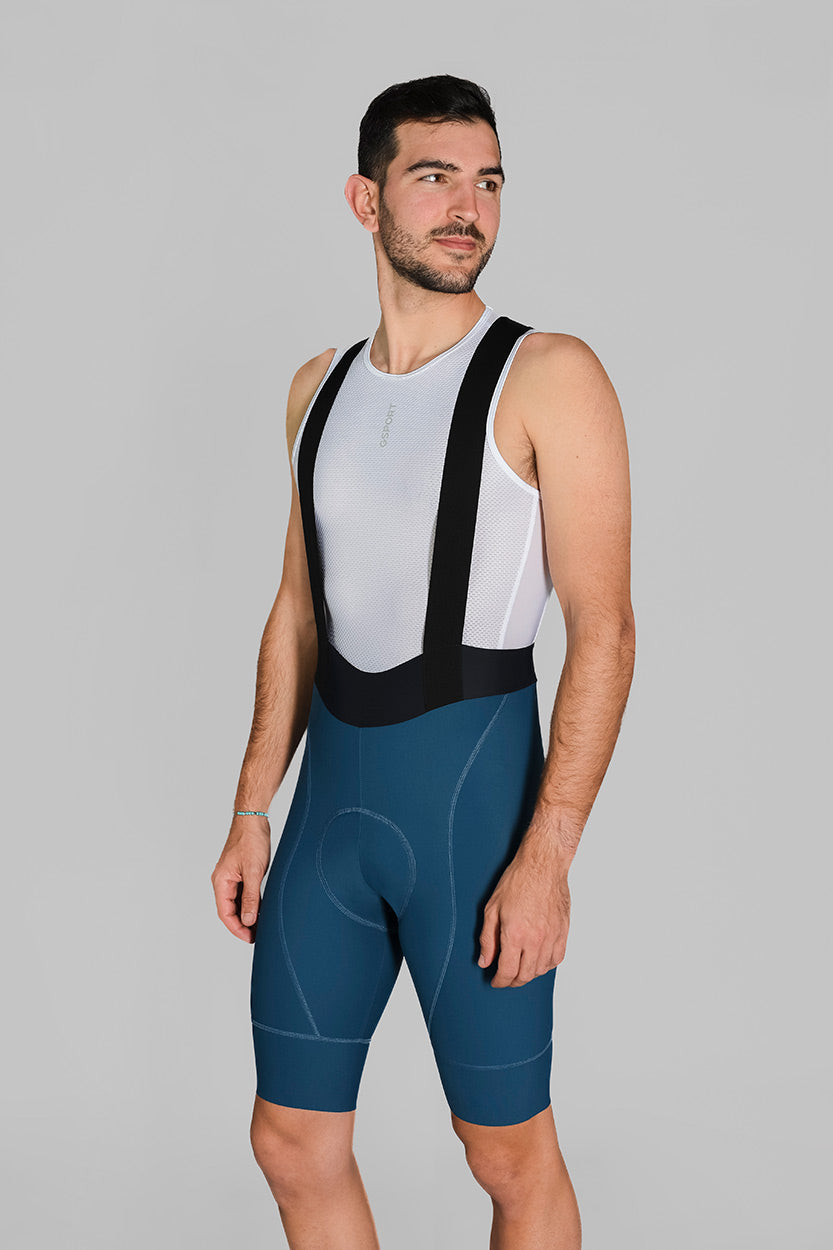 ropa gsport de ciclismo hombre culotte azul con tirantes badana perfecta compresivo