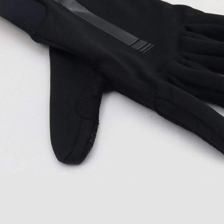 guantes invierno largos ciclismo winter abrigo negros black manillar bicicleta silicona espuma acolchados profesional rendimiento