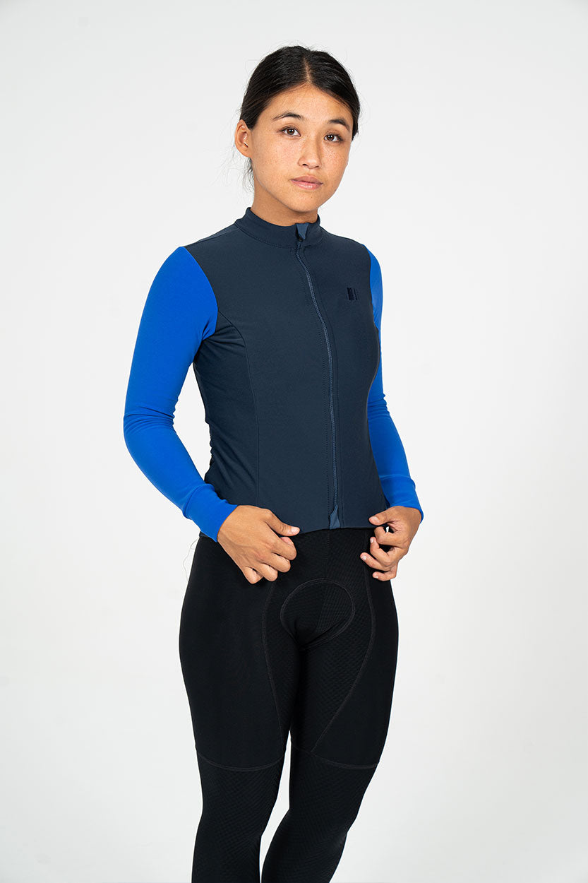 Maillot pro team winter azores mujer gsport elástico rendimiento manga larga invierno